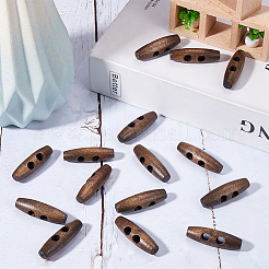 70Pcs Natural Wood Buttons&nbsp;WOOD-GF0002-28A