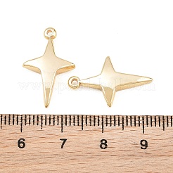 304ステンレスペンダント  スターのチャーム  ラックめっき  長持ちメッキ  ゴールドカラー  21x13x4mm  穴：1.2mm&nbsp;SA-CBA76DA-16G-A