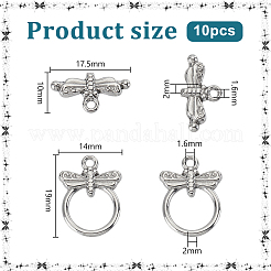 10Pcs 304 Stainless Steel Toggle Clasps&nbsp;STAS-PH0005-78