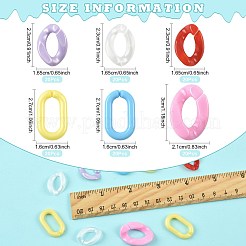 120Pcs 6 Colors Opaque Acrylic Linking Rings&nbsp;OACR-FS0002-77