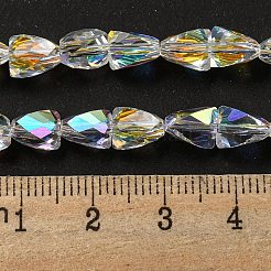 Transparent Electroplate Glass Beads Strands&nbsp;GLAA-G116-03A-AB02