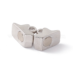 スター合金マグネットクラスプ  ペンダント・ネックレス製作用  銀  11x16x6mm  穴：1.5mm&nbsp;FIND-C013-03A