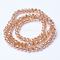Electroplate Glass Beads Strands&nbsp;EGLA-A034-J6mm-C03