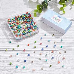 合成インペリアルジャスパービーズ 400色 8個  染め  フラットラウンド/ディスク  ミックスカラー  4.5x1.5~2.5mm  穴：0.8mm  50個/カラー&nbsp;G-NB0003-80