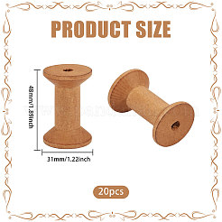 20Pcs Schima Wood Sewing Embroidery Thread Spool&nbsp;ODIS-GL0001-13