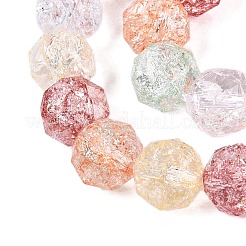 Transparent Crackle Glass Beads Strands&nbsp;GLAA-Q115-03B