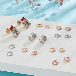 18pcs 3 Colors Brass Ear Nuts&nbsp;KK-PH0011-68