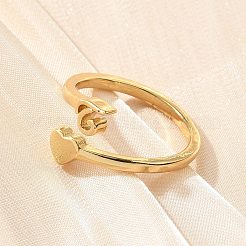 Brass Cuff Rings for Women&nbsp;RJEW-U044-T