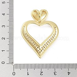 Rack Plating Brass Micro Pave Clear Cubic Zirconia Pendants&nbsp;KK-H474-19G-07
