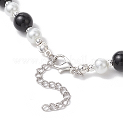 Glass Pearl Beads Necklace & Bracelet & Dangle Earring Sets for Women&nbsp;SJEW-JS01322