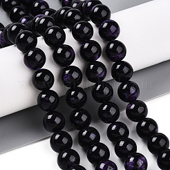 天然石ビーズ連売り  染め  ラウンド  青紫色  8mm  穴：1mm  約48~49個/連  14.96~15.16''（38~38.5センチメートル）&nbsp;G-T141-18F