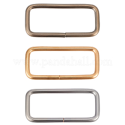 12個3色のアイロンバッグアクセサリー  矩形リング  ミックスカラー  27x57x4mm  4個/カラー&nbsp;FIND-CY0001-50