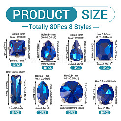 80Pcs 8 Styles Sew on Rhinestone&nbsp;RGLA-TA0001-11C