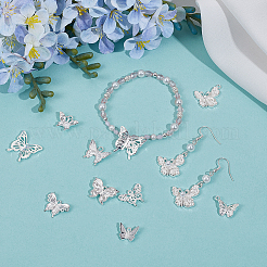 54本9スタイルアロイペンダント  蝶  銀  11~20x13~21x2~4mm  穴：1.2~2.5mm  6個/スタイル&nbsp;FIND-SC0017-51