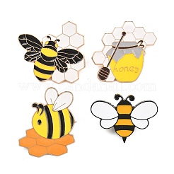 4Pcs 4 Style Creative Zinc Alloy Brooches&nbsp;JEWB-LS0001-45A