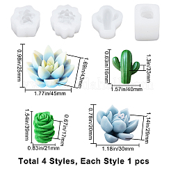4 Style Succulent Plants Shape Fondant Molds&nbsp;DIY-GF0003-37