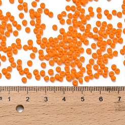トーホー 8/0ラウンドビーズ  日本製シードビーズ  （42df）不透明なフロストマスクメロン  3mm  穴：1mm  約10000個/ポンド&nbsp;SEED-TR08-0042DF