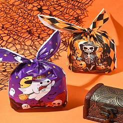 60Pcs 2 Styles Rabbit Shaped Halloween Candy Plastic Bags&nbsp;ABAG-FS0001-06