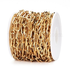 Ion Plating(IP) 304 Stainless Steel Paperclip Chains&nbsp;CHS-D030-02G