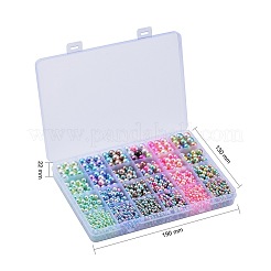 Rainbow Acrylic Imitation Pearl Beads&nbsp;OACR-YW0001-05