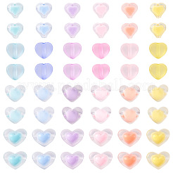 120Pcs 4 Styles Frosted Transparent Acrylic Beads&nbsp;OACR-TA0003-53