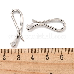 ラックメッキ真鍮キーホルダークラスプ  長持ちメッキ  鉛フリー＆カドミウムフリー  プラチナ  29x9.5x2.5mm&nbsp;KK-Q814-17P