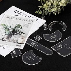 ウエストバッグアクリルテンプレート  革手芸模様モデル  透明&nbsp;TOOL-NB0001-22