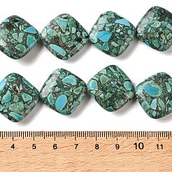 合成インペリアルジャスパービーズ  染め  菱形  23.5~24x23.5~24x6.5mm  穴：1.4mm  約17個/連  15.63''（39.7センチメートル）&nbsp;GG-CBA0D66-04B