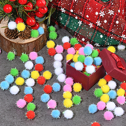 120Pcs 6 Colors Sequin Polypropylene Fiber Silk Pompom Ball&nbsp;FIND-SC0019-69