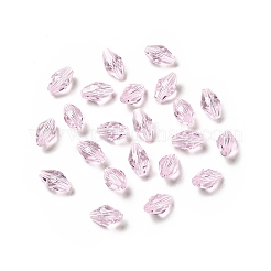 模造オーストリアクリスタルビーズ  グレードAAA  k9ガラス  多面カット  双円錐形  ピンク  6x9.5mm  穴：0.7~0.9mm&nbsp;SWAR-F054-9x6mm-03