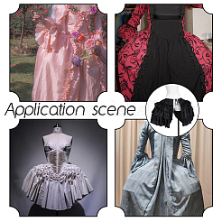 ポリエステル製の女性用両面フリルペチコート  ブラック  1520x500x2.5mm&nbsp;DIY-WH0622-631A