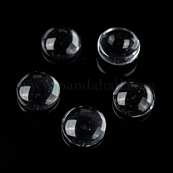クリアガラスカボション  半円/ドーム  透明  7.5~8x3mm&nbsp;X-GGLA-R026-8mm