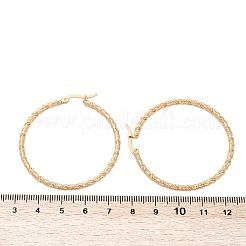Ion Plating(IP) 304 Stainless Steel Big Hoop Earrings&nbsp;EJEW-L215-16G
