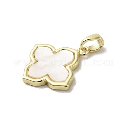 Brass Pave Shell Pendants&nbsp;KK-I708-14H-G