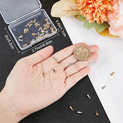 80個2色真鍮ペンダント  925銀メッキ  ティアドロップ  ミックスカラー  8x4mm  穴：1mm  40個/カラー&nbsp;KK-BBC0022-61A