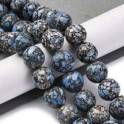 天然ハウライト染めビーズ連売り  ラウンド  コーンフラワーブルー  14.5mm  穴：1.4mm  約14個/連  7.87''（20センチメートル）&nbsp;G-M092-B-01