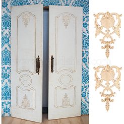 Natural Solid Wood Carved Onlay Applique Craft&nbsp;WOOD-FH0001-20