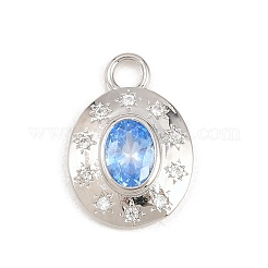Brass Micro Pave Cubic Zirconia Pendants&nbsp;KK-Z151-16P