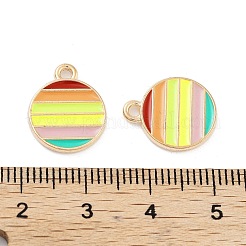 Light Gold Plated Alloy Enamel Charms&nbsp;ENAM-M219-12KCG-01