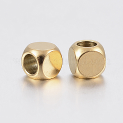 Ion Plating(IP) 304 Stainless Steel Beads&nbsp;X-STAS-F135-07G-3x3mm