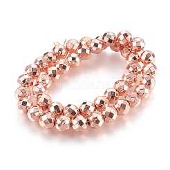 Electroplated Non-magnetic Synthetic Hematite Bead Strand&nbsp;G-E498-03B