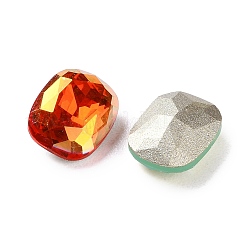 K9ガラスラインストーンカボション  多面カット  尖ったバック＆バックメッキ  長方形  ミックスカラー  10x8x4.5mm&nbsp;EGLA-F161-19A