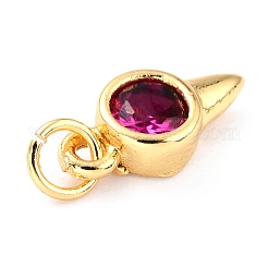 Real 18K Gold Plated Brass Micro Pave Cubic Zirconia Charms&nbsp;ZIRC-L100-088G-02