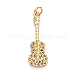 Rack Plating Brass Clear Cubic Zirconia Pendants&nbsp;KK-M229-42G