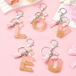 Resin & Acrylic & Faux Suede Tassel Keychain&nbsp;KEYC-YW00123-01