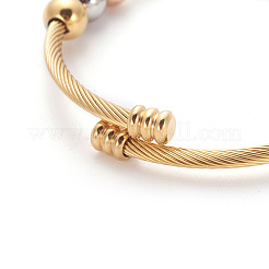 304 Stainless Steel Torque Bangles&nbsp;BJEW-L642-26MP