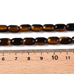 天然石タイガーアイビーズ連売り  コラム  9~9.5x6mm  穴：0.9~1mm  約42~43個/連  15.24~15.8''（38.7~39.5センチメートル）&nbsp;G-G980-50