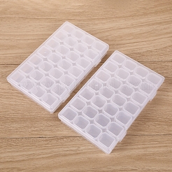 Transparent Plastic 28 Grids Bead Containers&nbsp;CON-PW0001-029
