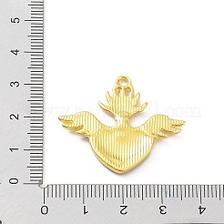 合金エナメルチャーム  ゴールドカラー  翼のチャーム付きハート  ゴールドカラー  30x33x2.5mm  穴：2mm&nbsp;ENAM-P252-02G