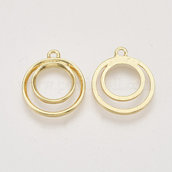 合金ペンダント  リング  ライトゴールド  24x20x2mm  穴：1.8mm&nbsp;PALLOY-S121-169